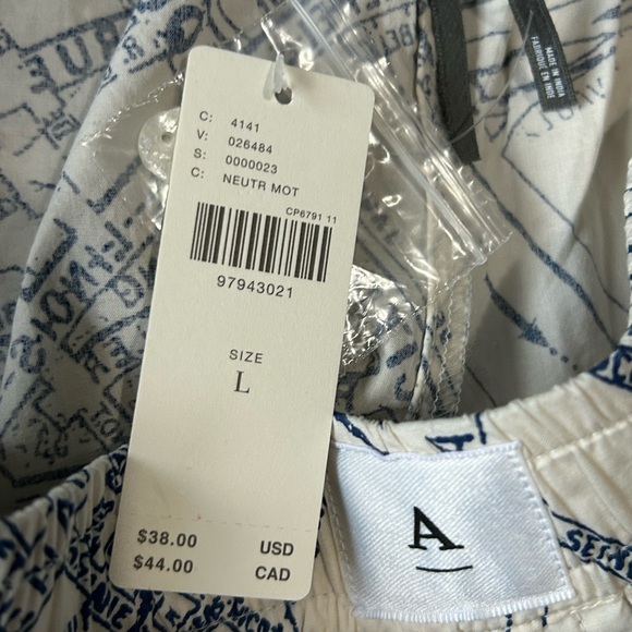 Anthropologie boxer style pajama shorts Large NWT - Picture 3 of 5